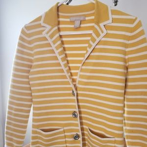 Banana Republic XS Yellow and White Blazer VGUC